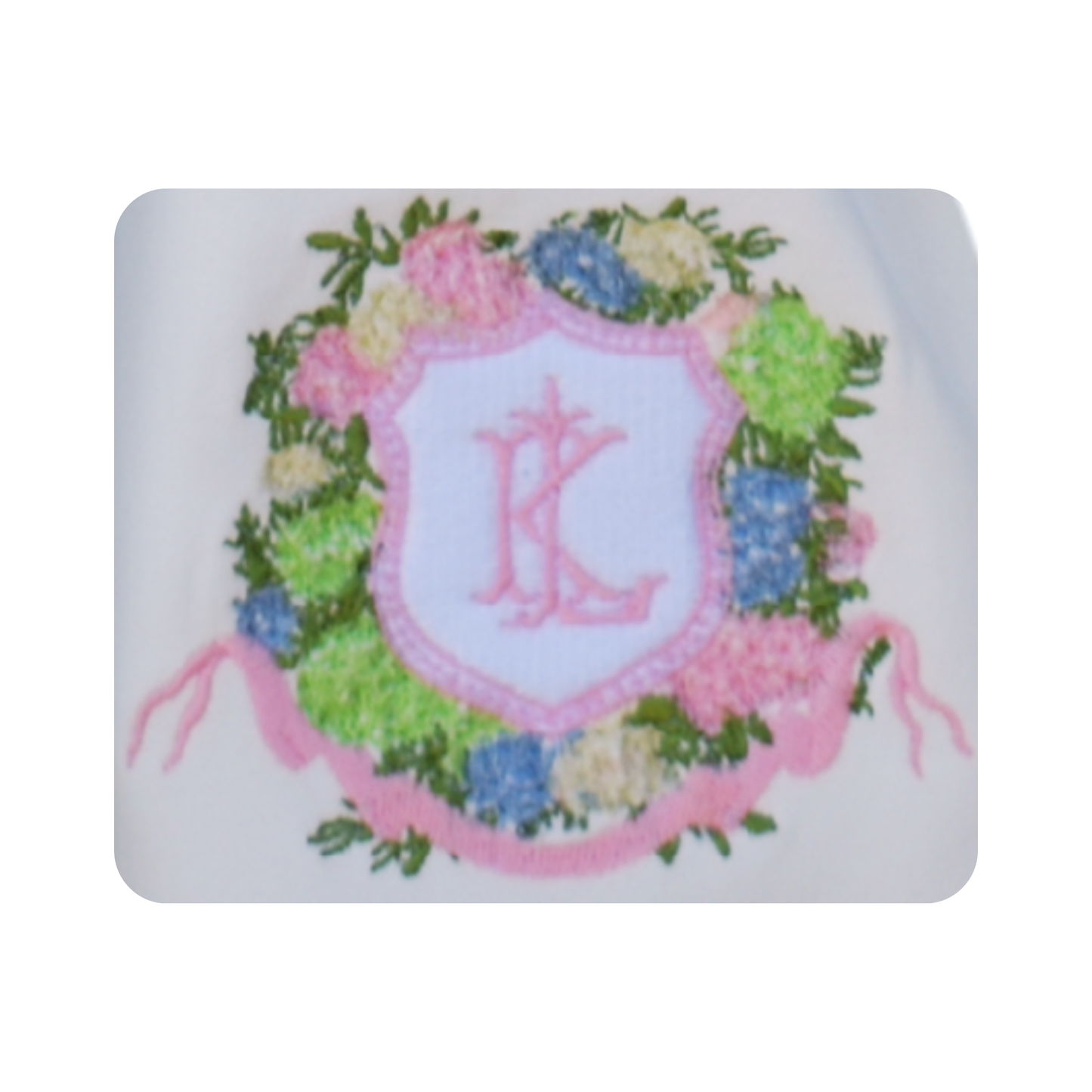 Wedding Crest Wreath Sash