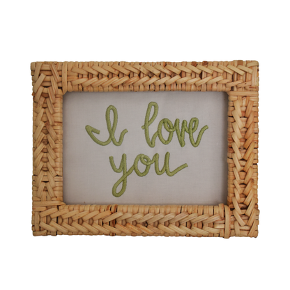 Framed Handwritten Embroidery- Rattan